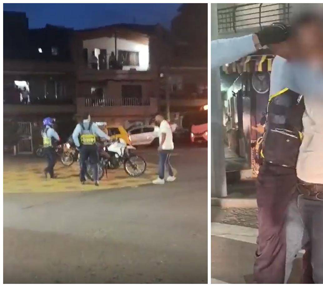 El hecho se registró en el barrio El Congolo. La comunidad también tuvo que intervenir para controlar un poco la situación. Imagen tomada de redes sociales.