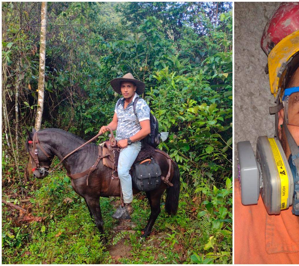 Estiben Pino, el obrero del Túnel del Toyo que hoy lidera la “vaca” por las vías de Antioquia, es un campesino oriundo de Cañasgordas. FOTOS: CORTESÍA ESTIBEN PINO