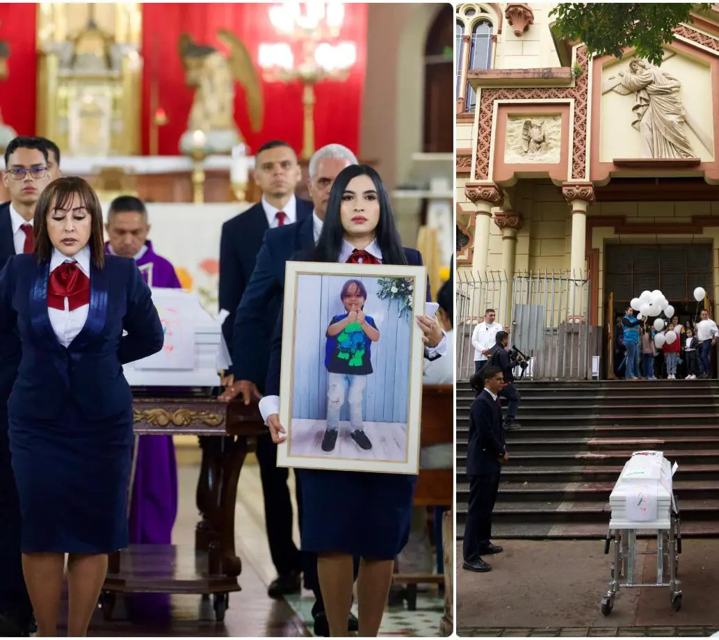 Las honras fúnebres del menor de edad fueron realizadas en la parroquia Jesús Nazareno. FOTOS: Cortesía Alcaldía de Medellín