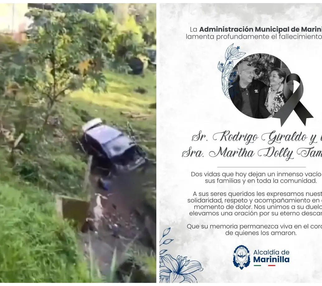 El accidente en el que fallecieron Rodrigo Giraldo y Marta Dolly Tamayo ocurrió en la autopista Medellín - Bogotá. FOTO: Cortesía
