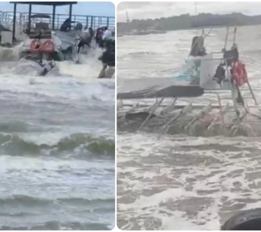 La embarcación naufragó cuando todos sus ocupantes ya habían logrado evacuarla. FOTOS: Cortesía