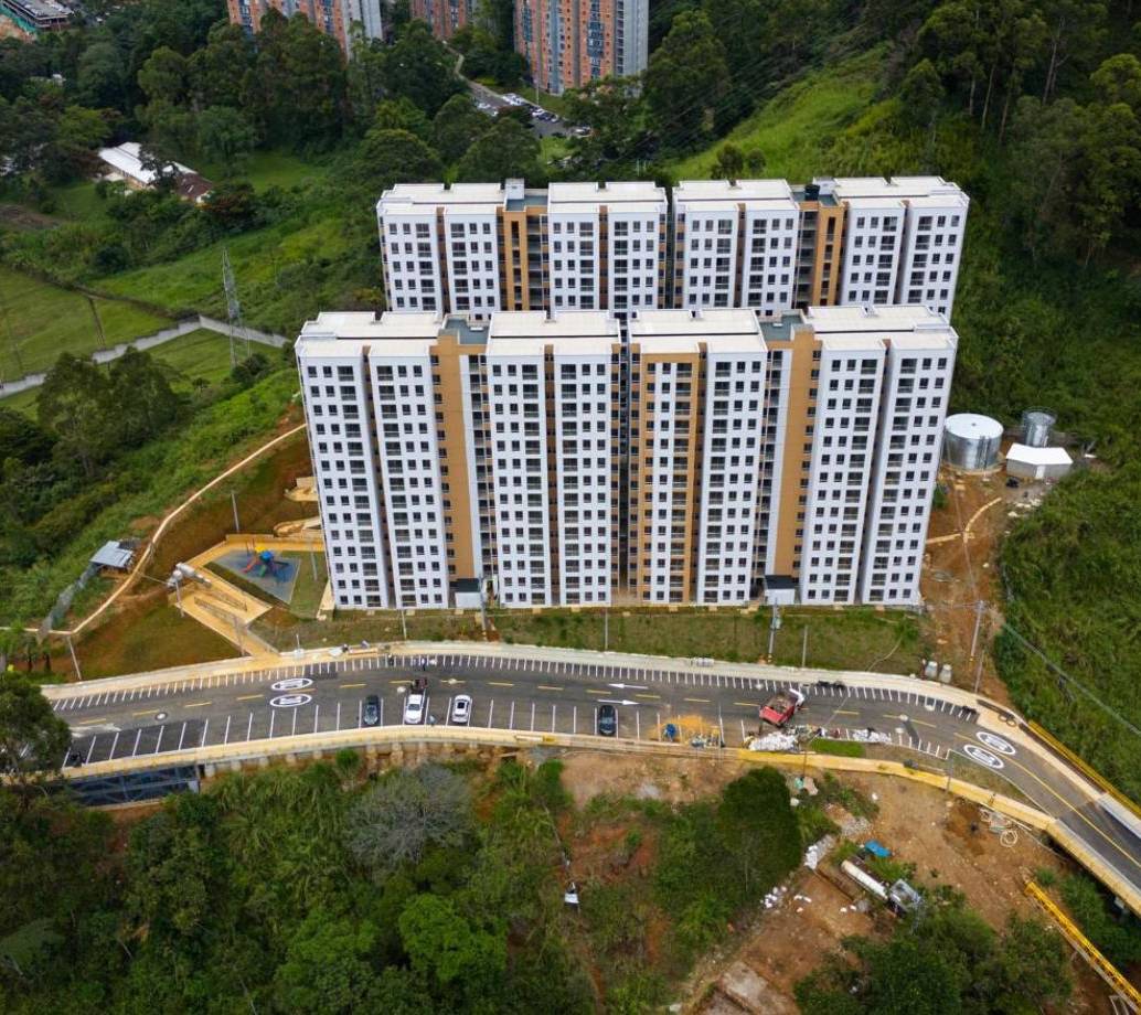 Así se ve el proyecto de vivienda Ciudad del Este en la comuna 9 Buenos Aires. FOTO Alcaldía de Medellín. 