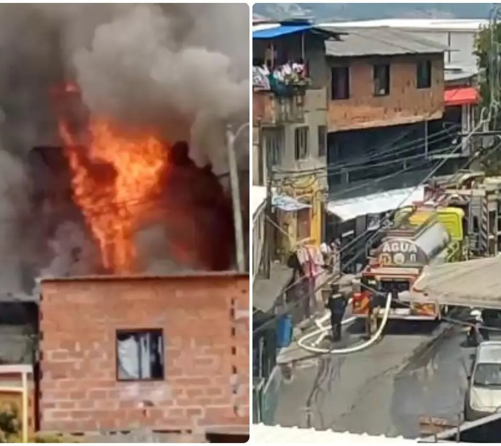 La conflagración habría iniciado en una vivienda ubicada en inmediaciones de la calle 54 con la carrera 11. FOTO: Cortesía