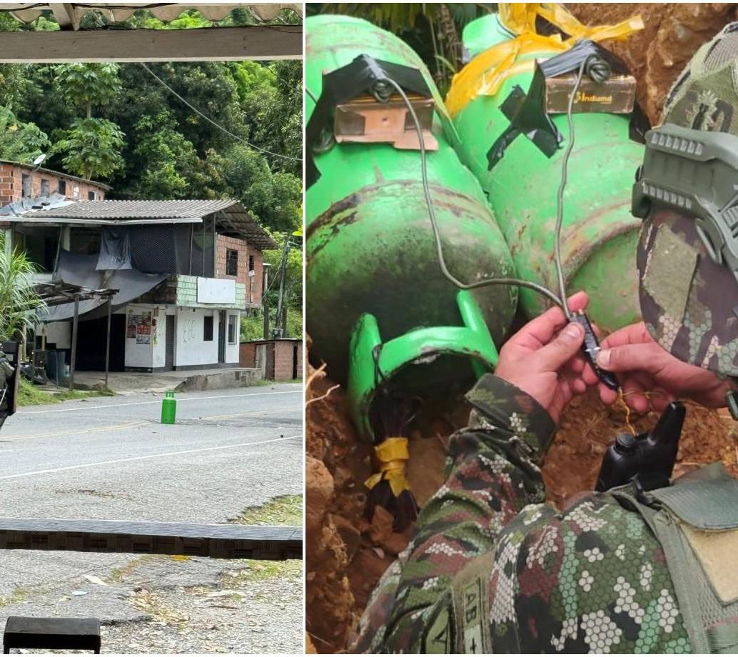 Expertos antiexplosivos del Ejército desactivaron los artefactos plantados por el ELN en la vía a la Costa. FOTO: Cortesía Ejército