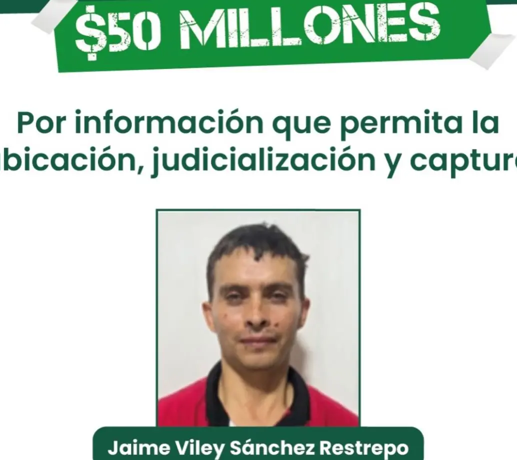 En la imagen, alias Cumballo, buscado por desaparición forzada y secuestro con fines extorsivos. FOTO Gobernación de Antioquia. 