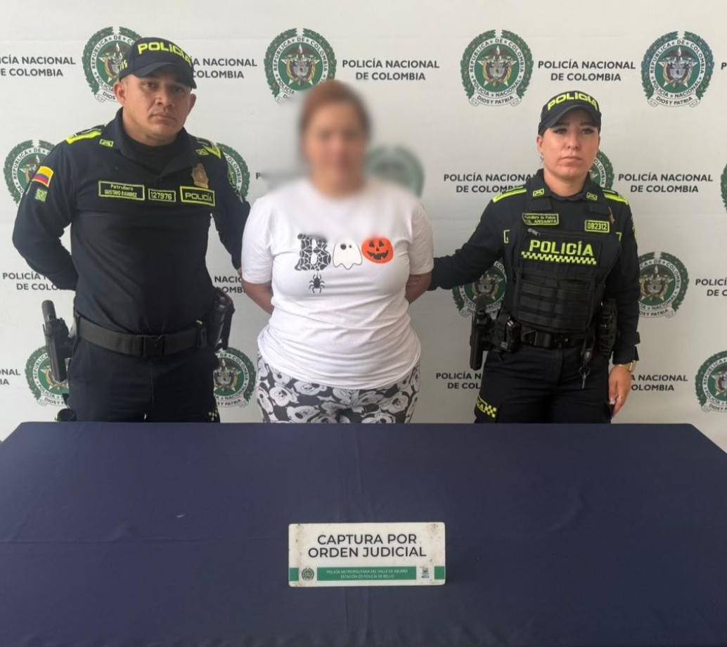 La mujer fue detenida en vía pública del barrio París. FOTO Alcaldía de Bello.