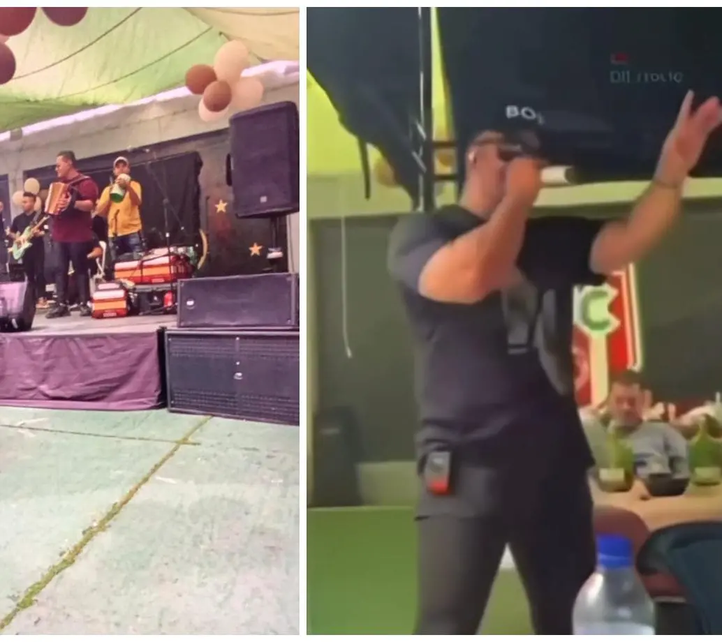 Imágenes de lo que fue el concierto ilegal en la cárcel de Itagüí, que contó con la participación de Nelson Velásquez. Imágenes tomadas de redes sociales.