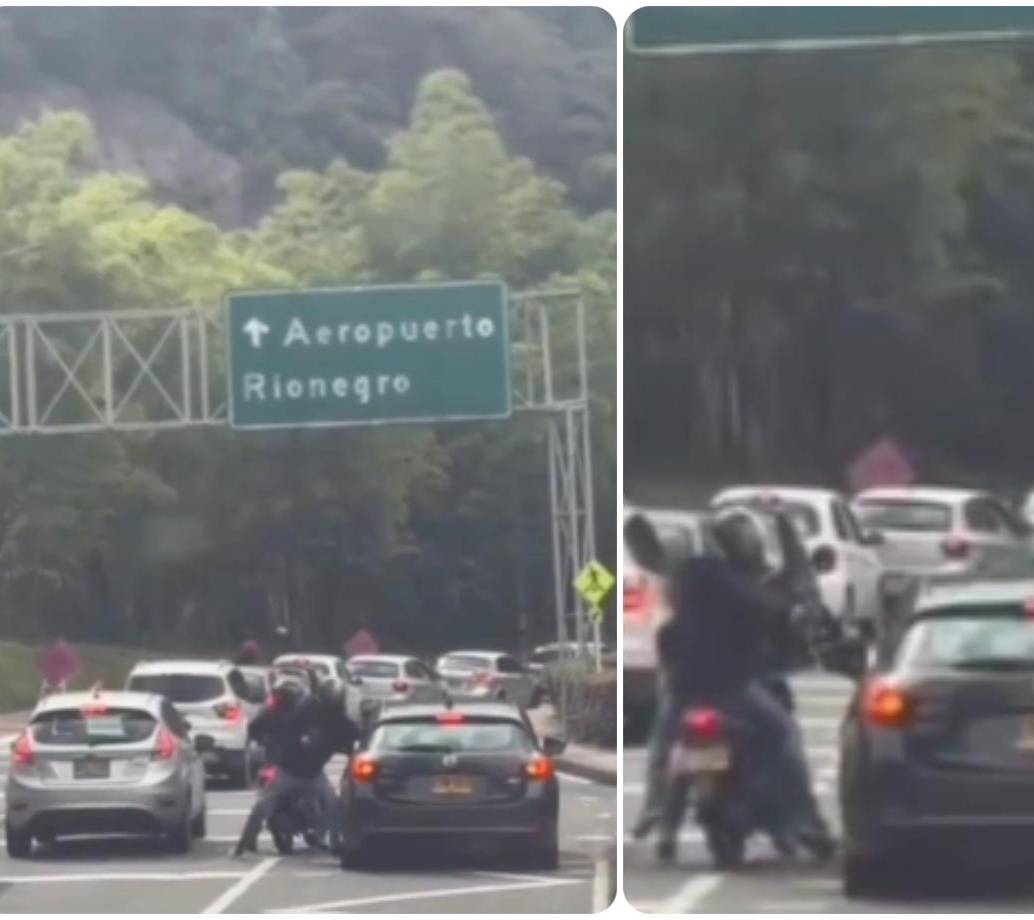 La escena quedó captada de un video ciudadano. FOTO: Cortesía Denuncias Antioquia