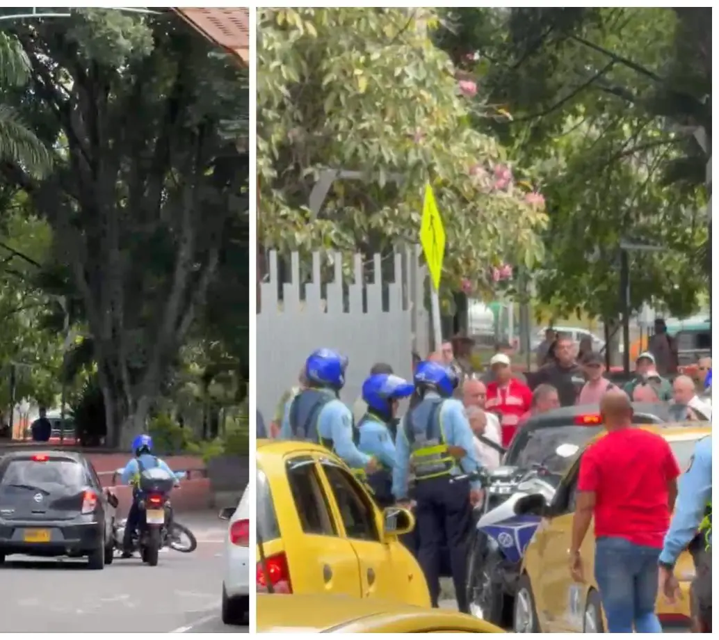 Así quedó registrado el incidente en la Terminal del Norte de Medellín. FOTO Cortesía. 