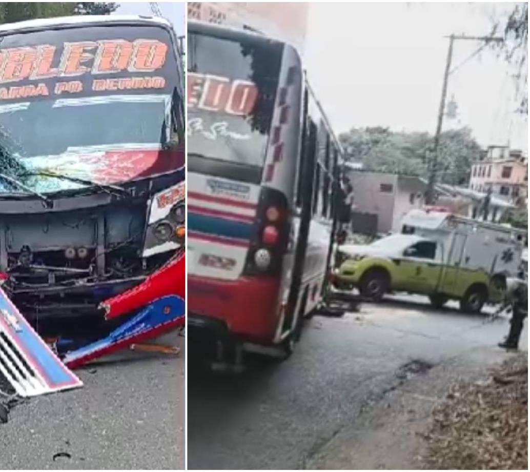Aspecto de la intersección vial en donde ocurrió el accidente de tránsito en el barrio Doce de Octubre. FOTOS: Cortesía Denuncias Antioquia