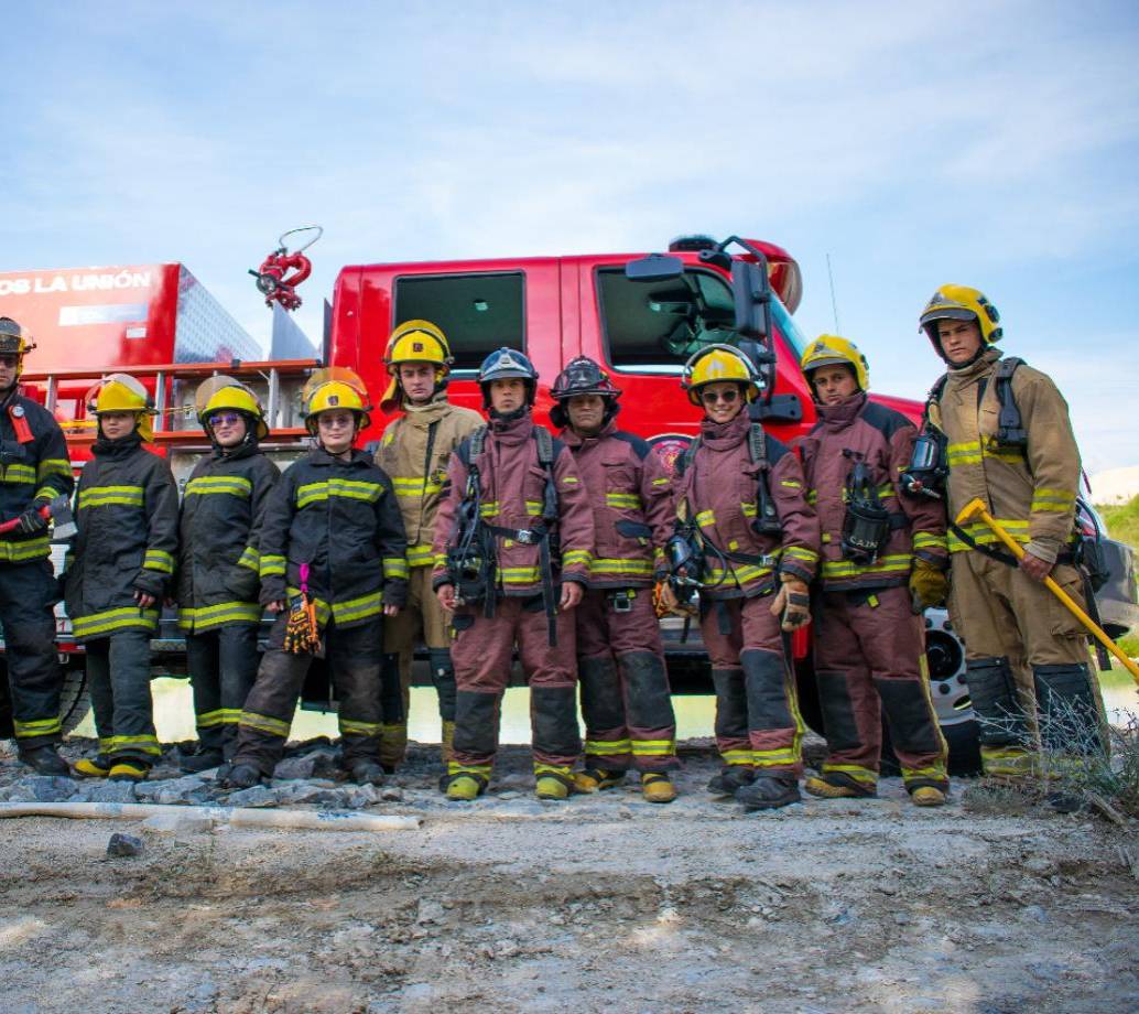 El Cuerpo de Bomberos Voluntarios de La Unión, en el Oriente de Antioquia. FOTO: Cortesía Facebook