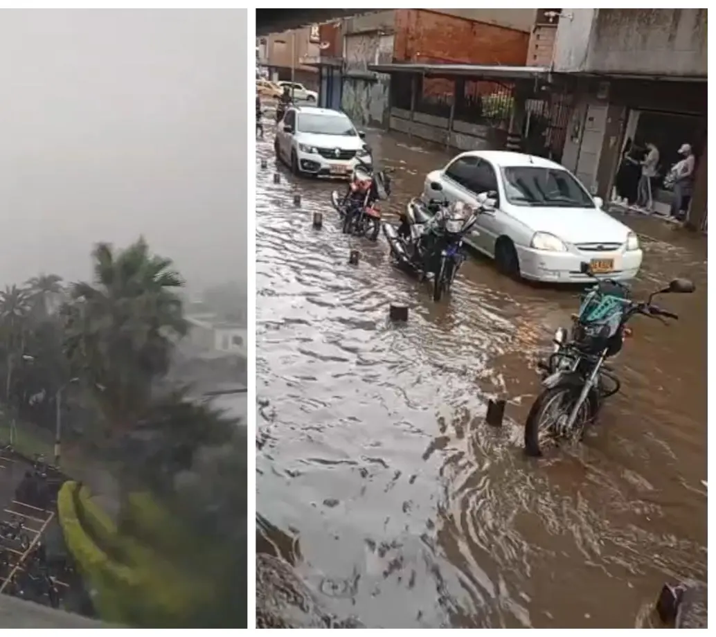 En el centro de Medellín se reportan múltiples inundaciones. FOTO Denuncias Antioquia.