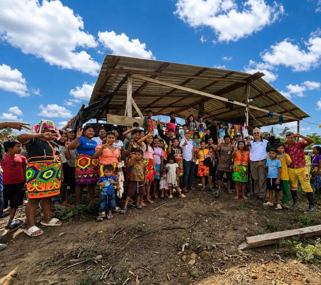 El resguardo indígena beneficiado lleva por nombre La Marina, y está ubicado en el municipio de Murindó. FOTO Gobernación de Antioquia. 