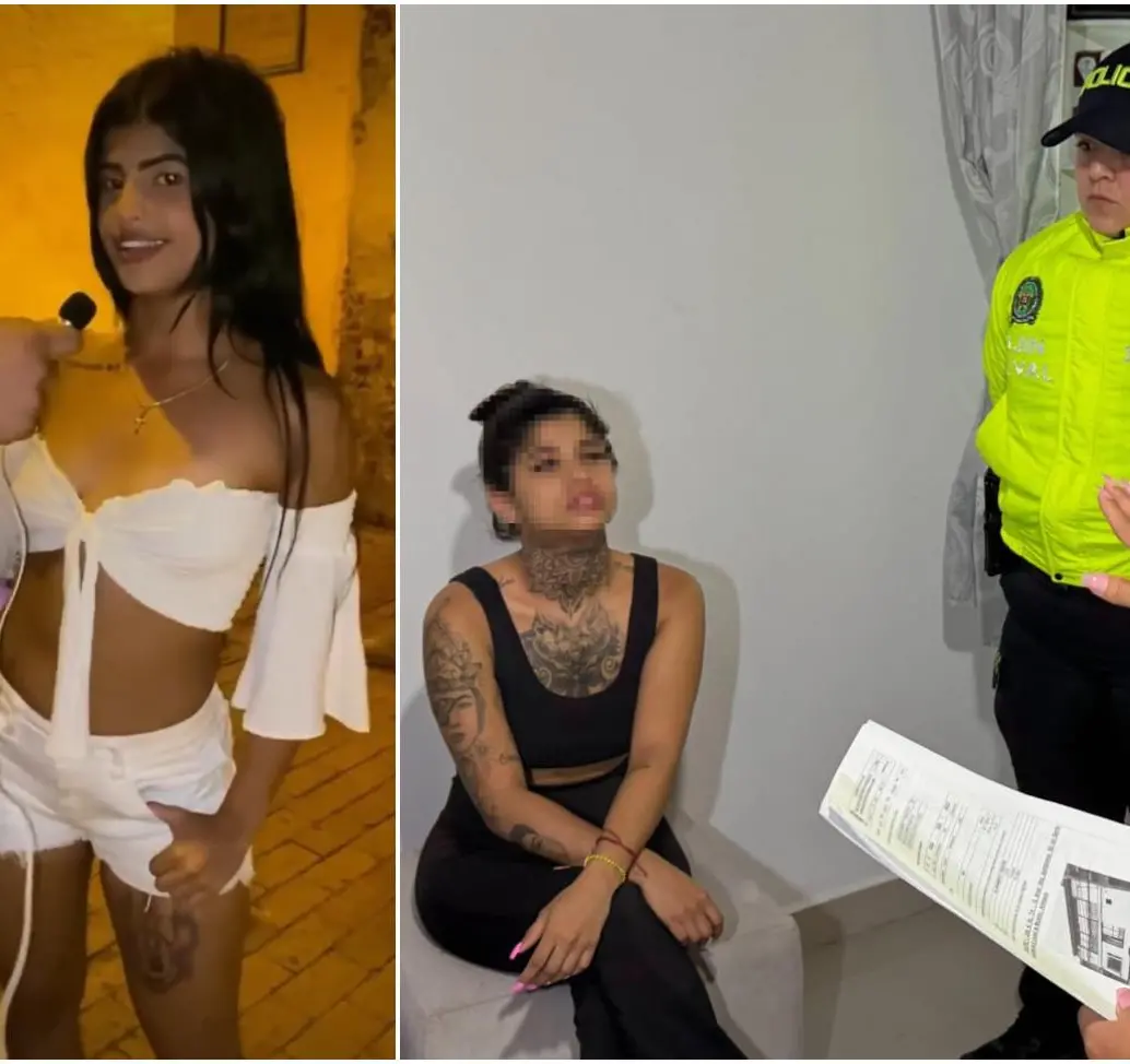 La <i>influencer</i> conocida como Valentina Mor fue capturada en un operativo realizado en una casa del barrio Laureles de Medellín. FOTO: Cortesía