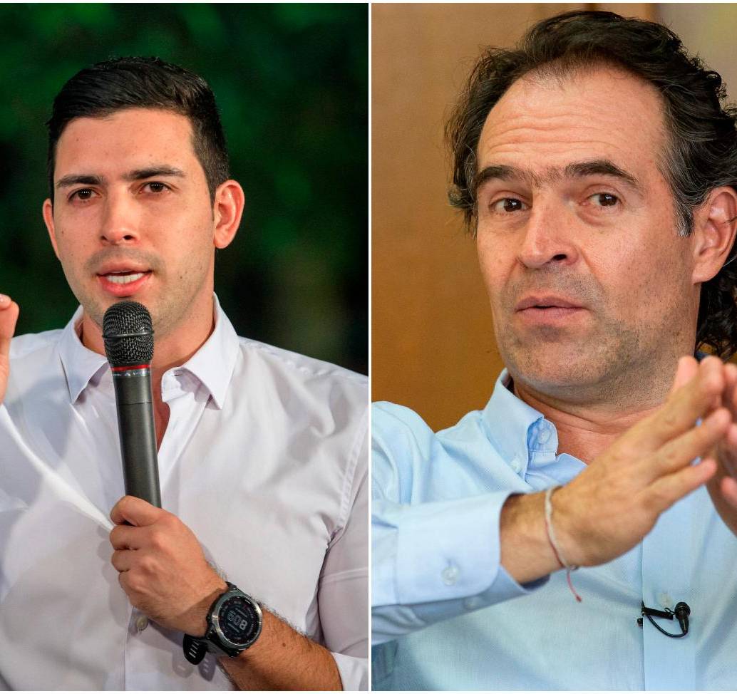 Esteban Restrepo, exsecretario de Gobierno de Medellín, y el alcalde de Medellín, Federico Gutiérrez. FOTO: El Colombiano