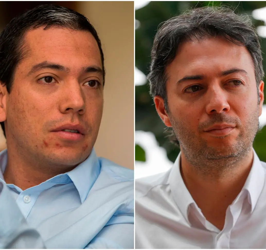 El gerente de la FLA, Esteban Ramos, y el exalcalde de Medellín y hoy superintendente de Salud, Daniel Quintero. FOTOS: El Colombiano