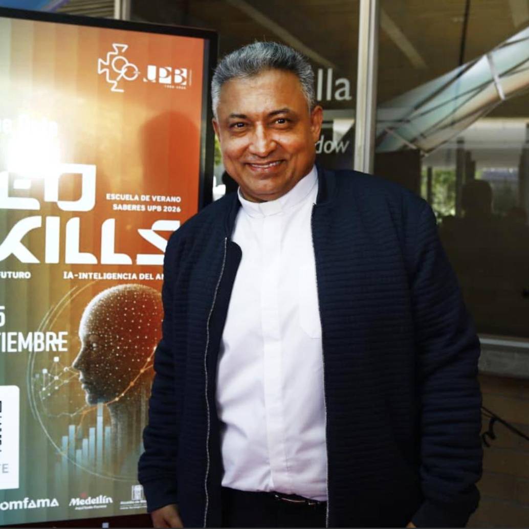El padre Diego Marulanda Díaz, rector de la UPB, invita a la ciudadanía en general a participar en este espacio. FOTO Cortesía.