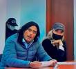 El acusado Nicolás Petro y su exesposa Daysuris Vásquez, en una de las audiencias. FOTO: COLPRENSA.