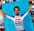 El ciclista colombiano Daniel Felipe Martínez volvió a la victoria tras dos años, esta vez celebró en Croacia. FOTO TOMADA X@RBH_ProCycling