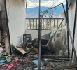 La mitad de la vivienda de la familia quedó destruida por el incendio provocado por una fuga de gas. Foto: tomada de redes sociales.