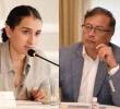 Gustavo Petro y Laura Sarabia, quien ha ocupado varios cargos en esta administración. FOTOS: PRESIDENCIA.