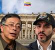 Gustavo Petro, presidente saliente; y Abelardo de la Espriella, presidente electo. FOTO: Colprensa.