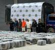 Los cinco capturados fueron puestos a órdenes de la Fiscalía para la respectiva audiencia de legalización de captura. FOTO. POLICÍA