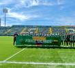 Todo el plantel de Chapecoense posando con un mensaje solidario para Colombia. FOTO: <b>X ChapecoenseReal</b>