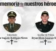 Las víctimas fueron el intendente César Rodríguez Nieves y el auxiliar Bryan Lizarazo Torres. FOTO: Tomado de X: @PoliciaColombia