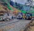 25.000 metros cúbicos de material han sido removidos en tres semanas de labores en la Loma Los Balsos. FOTO: CORTESÍA