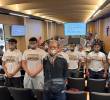 Los manifestantes llegaron a la sesion de la mañana de este lunes, en la que se estaba debatiendo la entrega de unos subsidios, para protestar por una denuncia originada por un supuesto insulto. FOTO: CORTESÍA