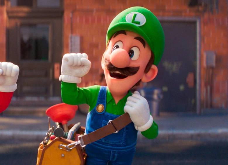 Mario y su amigo Luigi en una secuencia de la película que se estrena este 6 de abril en Colombia. FOTO Efe