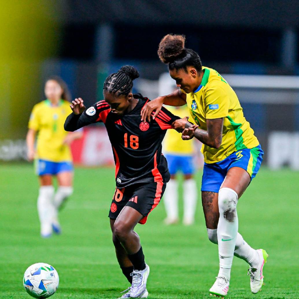 Linda Caicedo, la mejor jugadora del partido ante Brasil. FOTO X-CONMEBOL