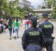 El dispositivo de seguridad incluye patrullas de vigilancia, equipos de reacción en motocicletas, puntos fijos y el helicóptero Halcón de la Policía. FOTO: Archivo EL COLOMBIANO