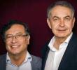 El presidente Gustavo Petro y el exmandatario español José Luis Rodríguez Zapatero. Foto: AFP