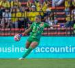 La arquera Luisa Agudelo, quien milita en el Deportivo Cali, fue llamada a última hora para integrar la Selección Colombia para Copa América. FOTO: Juan Antonio Sánchez