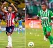 El atacante del Junior de Barranquilla, Luis Fernando Muriel y el delantero de Atlético Nacional, Alfredo Morelos son los goleadores de sus equipos en el Apertura. Fotos: Colprensa y Juan Antonio Sánchez