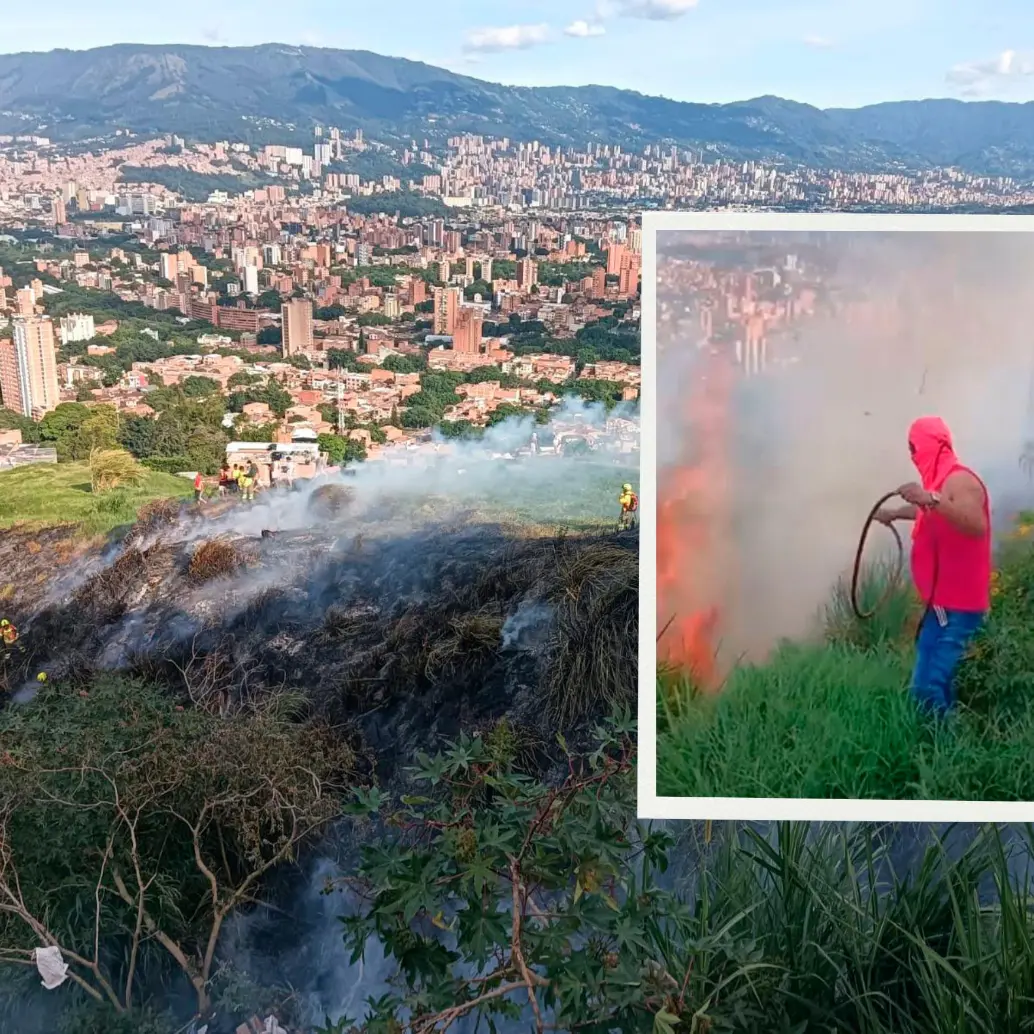Con trapos y una manguera comunidad intentó apagar incendio en la 13/FOTOS: REDES SOCIALES