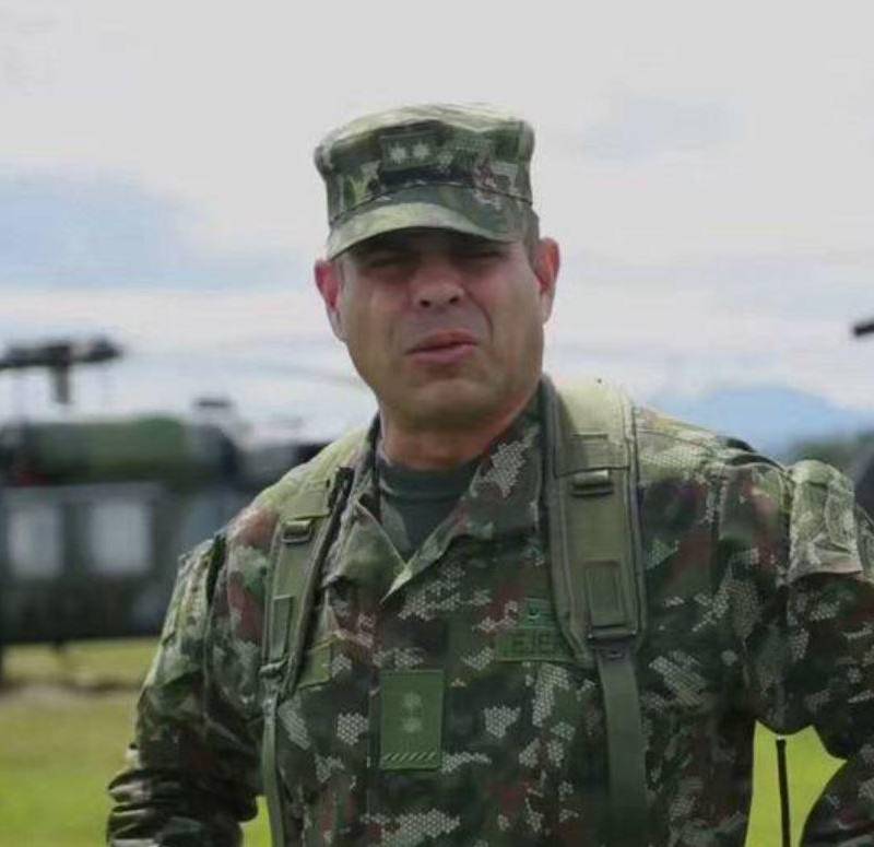 Brigadier general Federico Mejía, señalado de presuntamente favorecer a una persona en medio de un operativo en el Cauca en 2024. Foto: redes