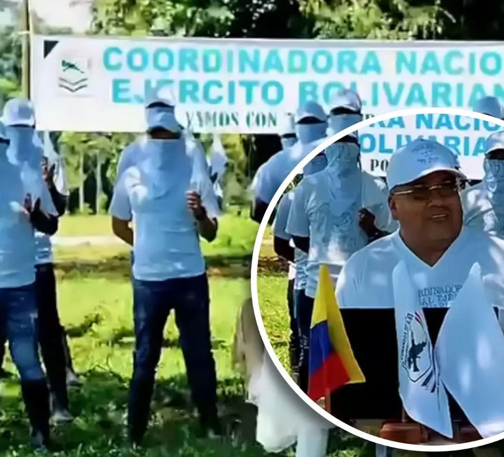 Integrantes de la Coordinadora Nacional Ejército Bolivariano. Foto: tomada de video.