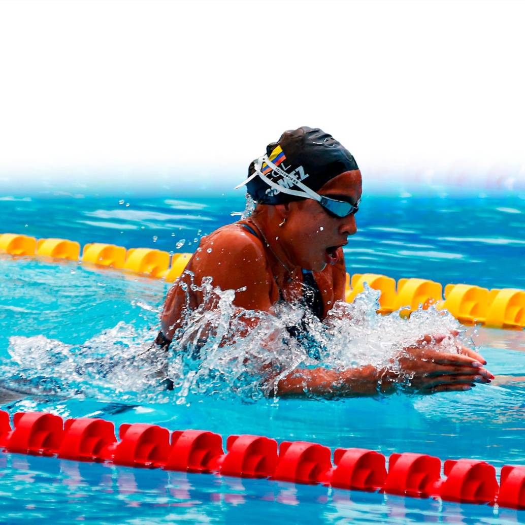 La nadadora antioqueña Stefanía Gómez logró el récord nacional absoluto de la prueba de 50 metros mariposa durante el Panamericano de Natación que se disputa hasta el próximo 25 de mayo. <span class="mln_uppercase_mln">FOTO</span> <b><span class="mln_uppercase_mln">Manuel Saldarriaga </span></b>