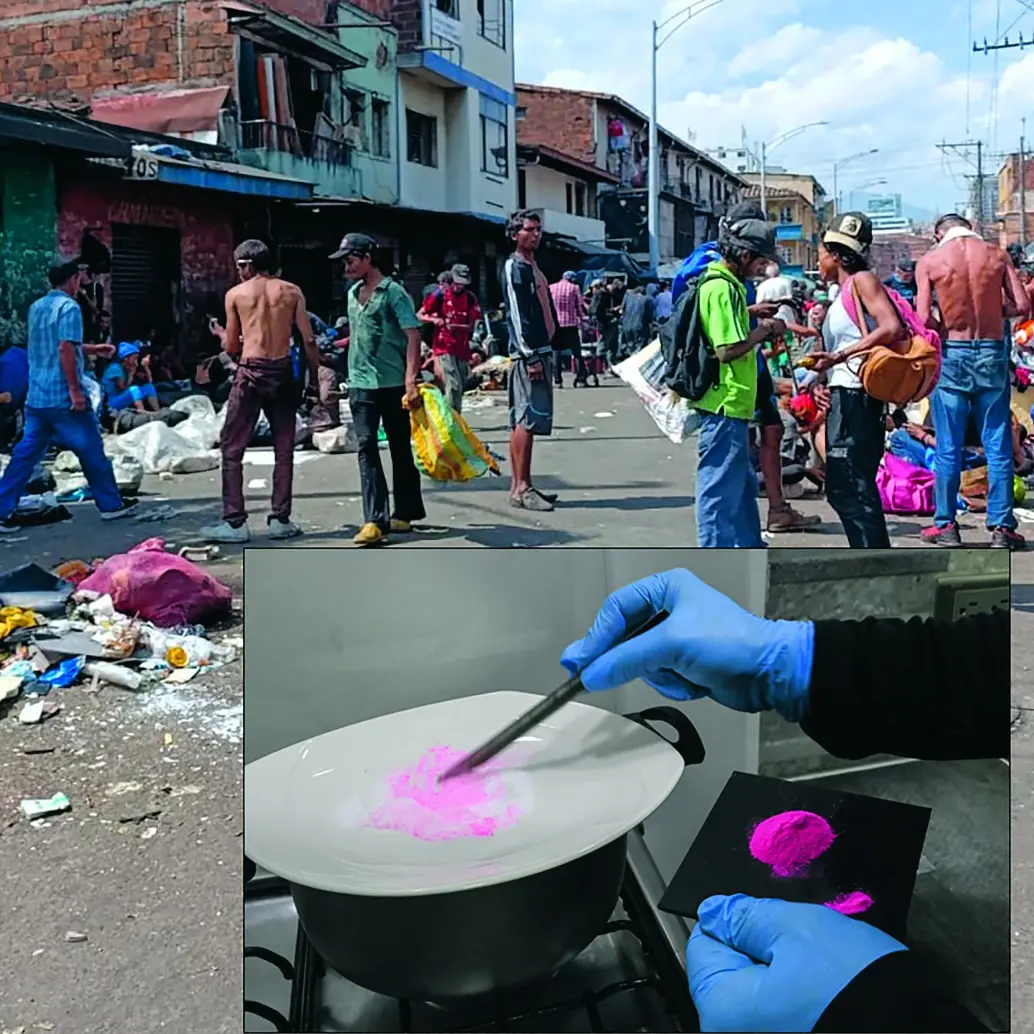 El tusi es una mezcla que varía de lote en lote e inundó las calles de Medellín. FOTO EL COLOMBIANO Y AFP.