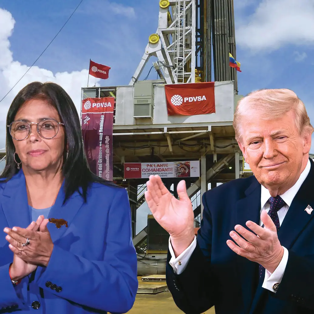 Donald Trump puso a Delcy Rodríguez al frente de la reactivación petrolera. <b><span class="mln_uppercase_mln"> </span></b>FOTO<b><span class="mln_uppercase_mln"> Getty</span></b>