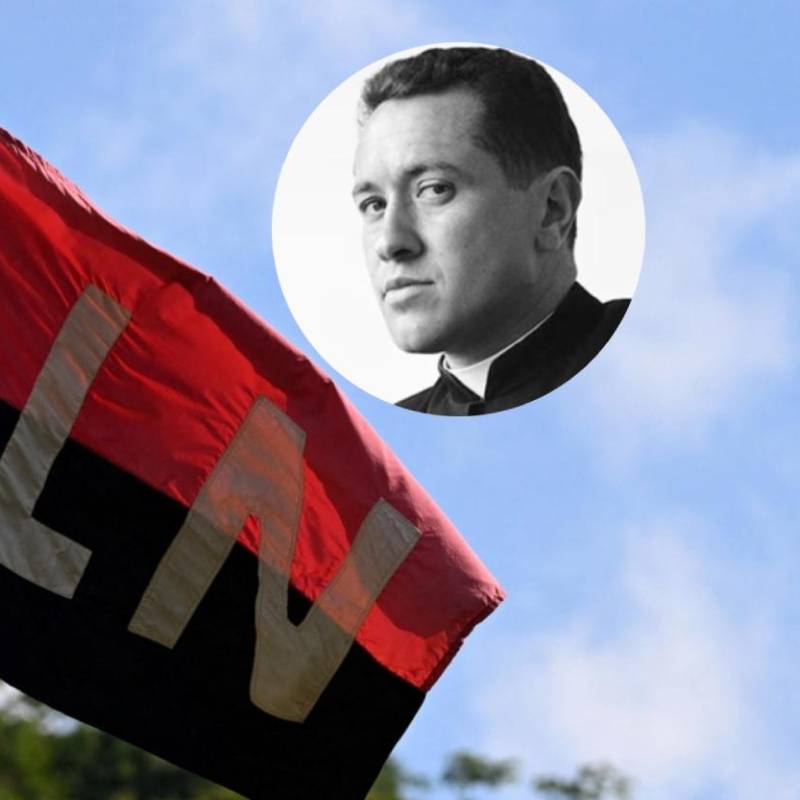 El cura Camilo Torres fue docente en la Universidad Nacional. Cuando murió en combates lleva cuatro meses en esa guerrilla. FOTOS: AFP y redes sociales