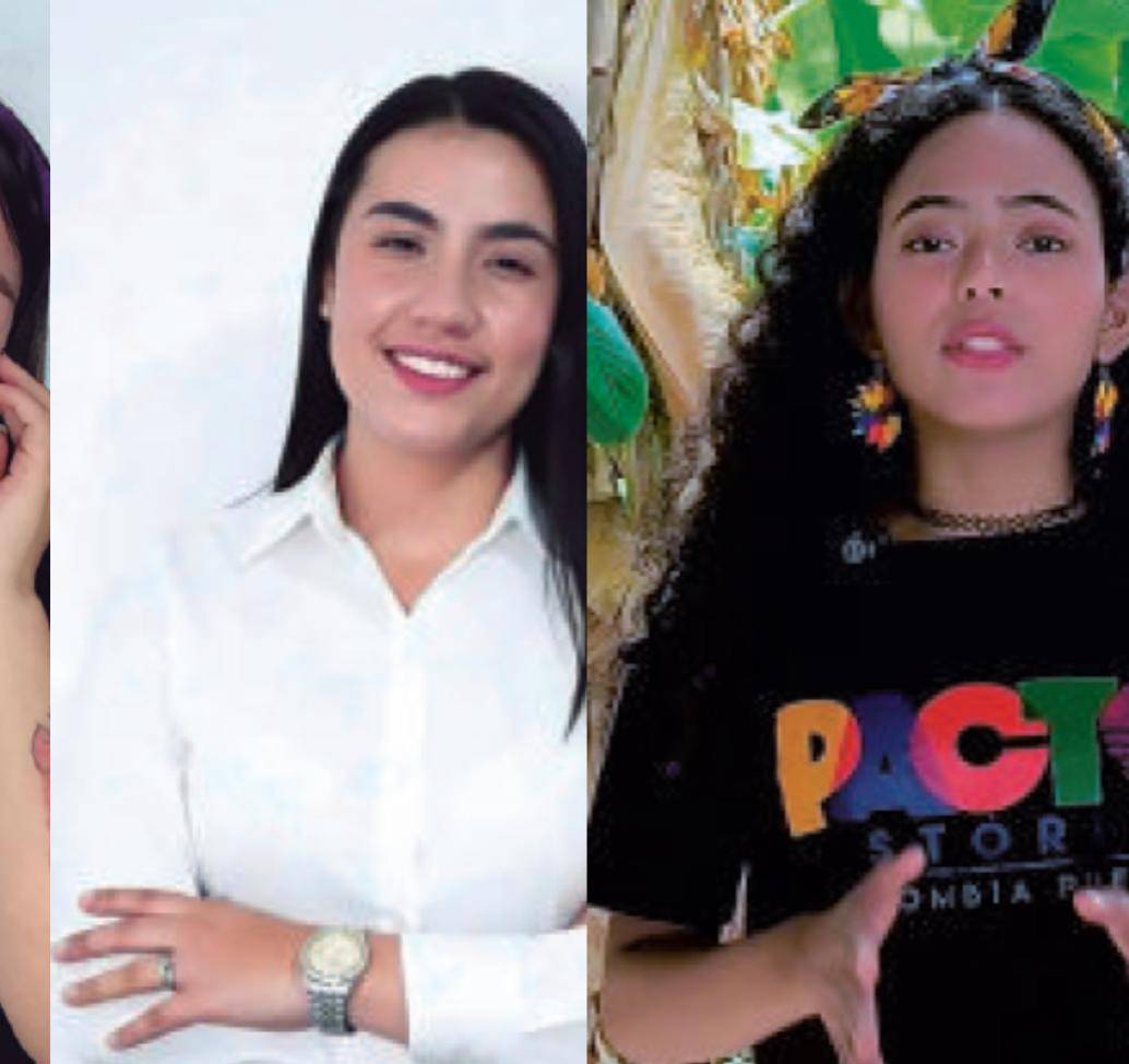 La congresista electa, Laura Daniela Beltrán Palomares (conocida en redes sociales como “Lalis”); la futura senadora Kamelia Zuluaga Navarro y la representante electa Verónica Estrada Holguín.