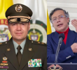 El general Edwin Urrego fue señalado por el presidente Gustavo Petro de estar detrás de un complot en su contra. Fotos: Policía y AFP