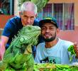 Guillermo López heredó el cuidado de las iguanas de su papá, Arturo López. Según sus cuentas, en el parque puede haber cerca de 50. En otras épocas, se podían contar hasta 100. FOTO Manuel Saldarriaga