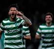 Luis Javier Suárez celebrando uno de los tres tantos que aportó en la goleada del Sporting de Lisboa al Río Ave, en la Liga de Portugal. FOTO: Tomada de X @SportingCP
