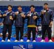 Estos son los gimnastas colombianos que ganaron oro en Centroamericanos. Yan Dairo Zabala, Thomas Mejía, Camilo Vera, Jorman Andrés Álvarez y Ángel Barajas. FOTO CORTESÍA COC