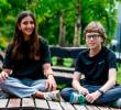María del Mar Agudelo Mejía (izq.) y Efraín Pérez (der.), estudiantes de Medellín que integran la selección colombiana que competirá en la Olimpiada Internacional Juvenil de Ciencias en Rusia. FOTO Julio César Herrera
